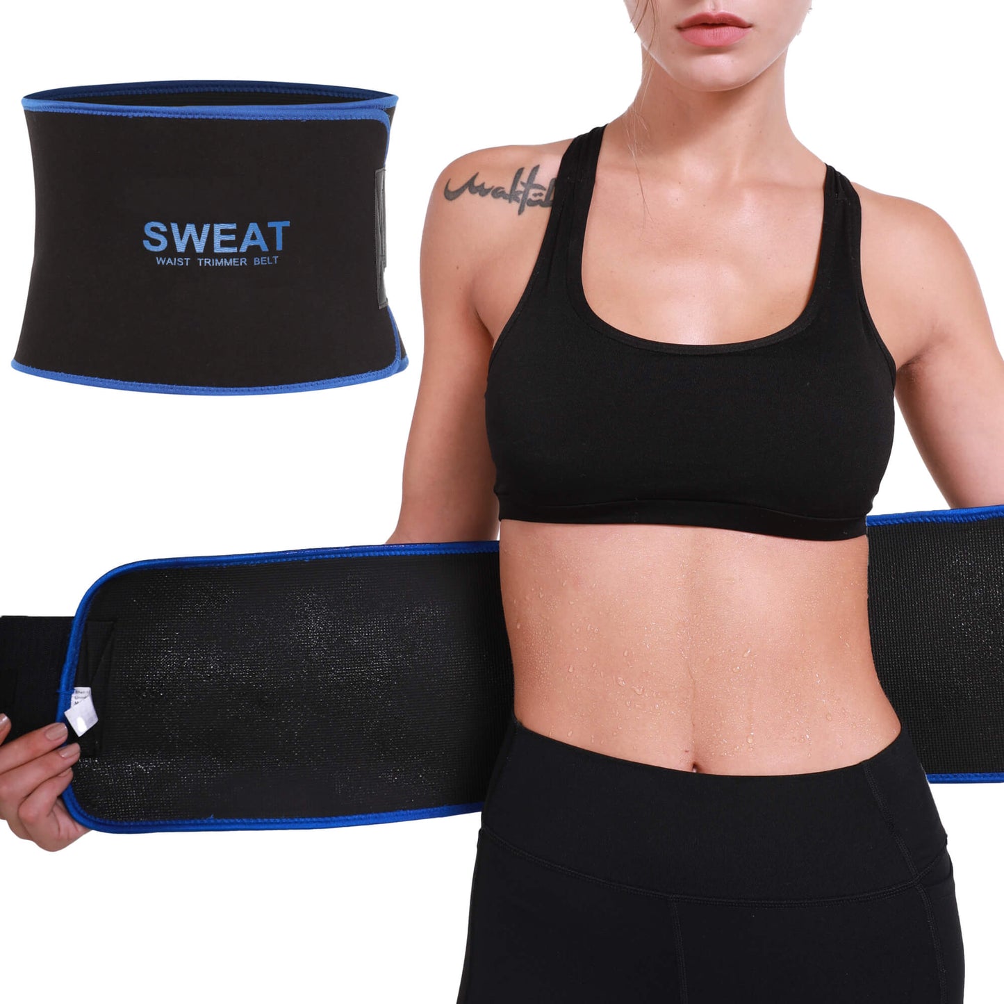 MANIFIQUE Sweat Waist Trimmer - Premium Sweat Enhancing Fitness Belt for Women & Men