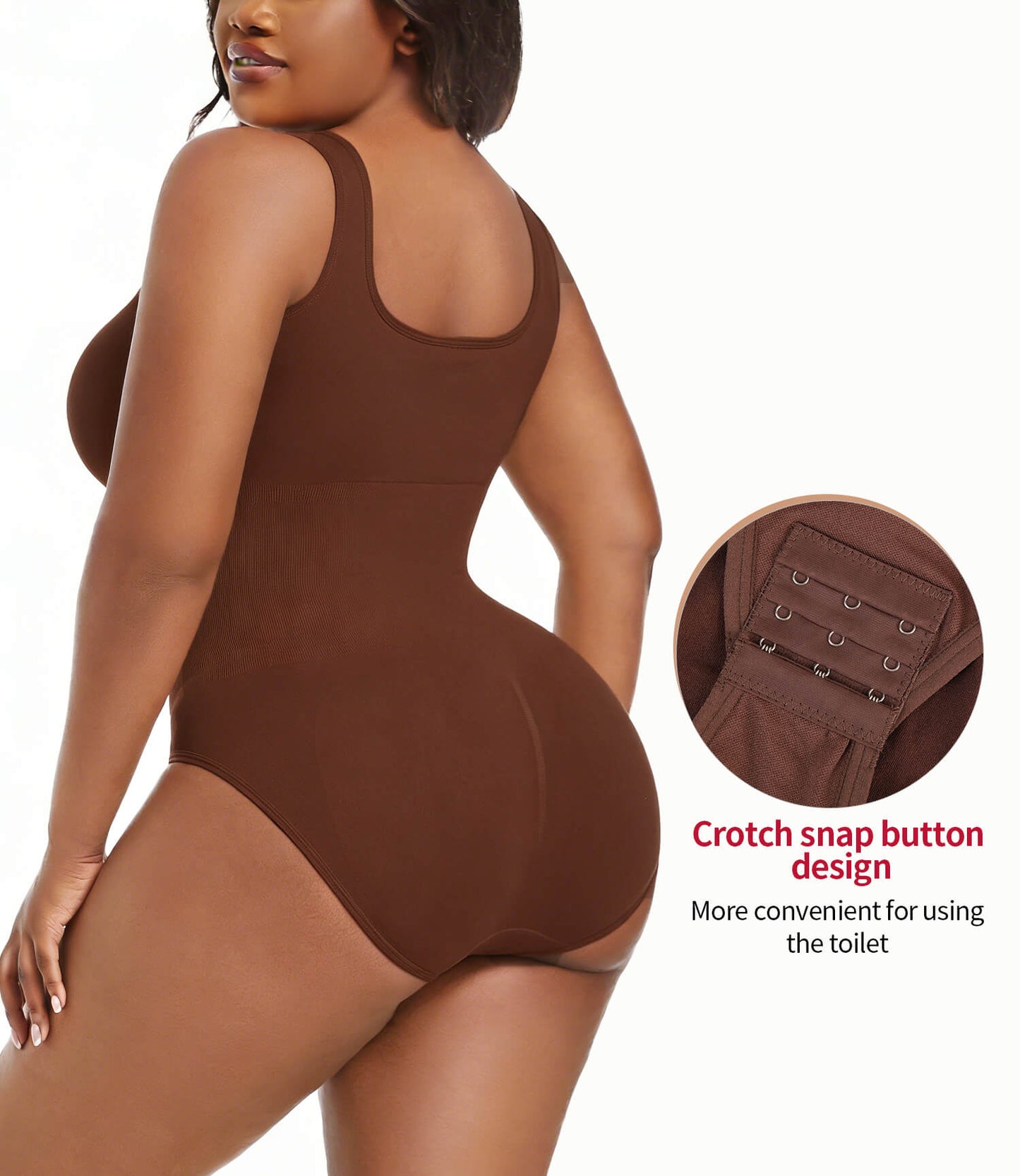 MANIFIQUE Plus Size Women's Seamless Shapewear Bodysuit Tummy Control Body Shaper Waist Snatching Body Suit