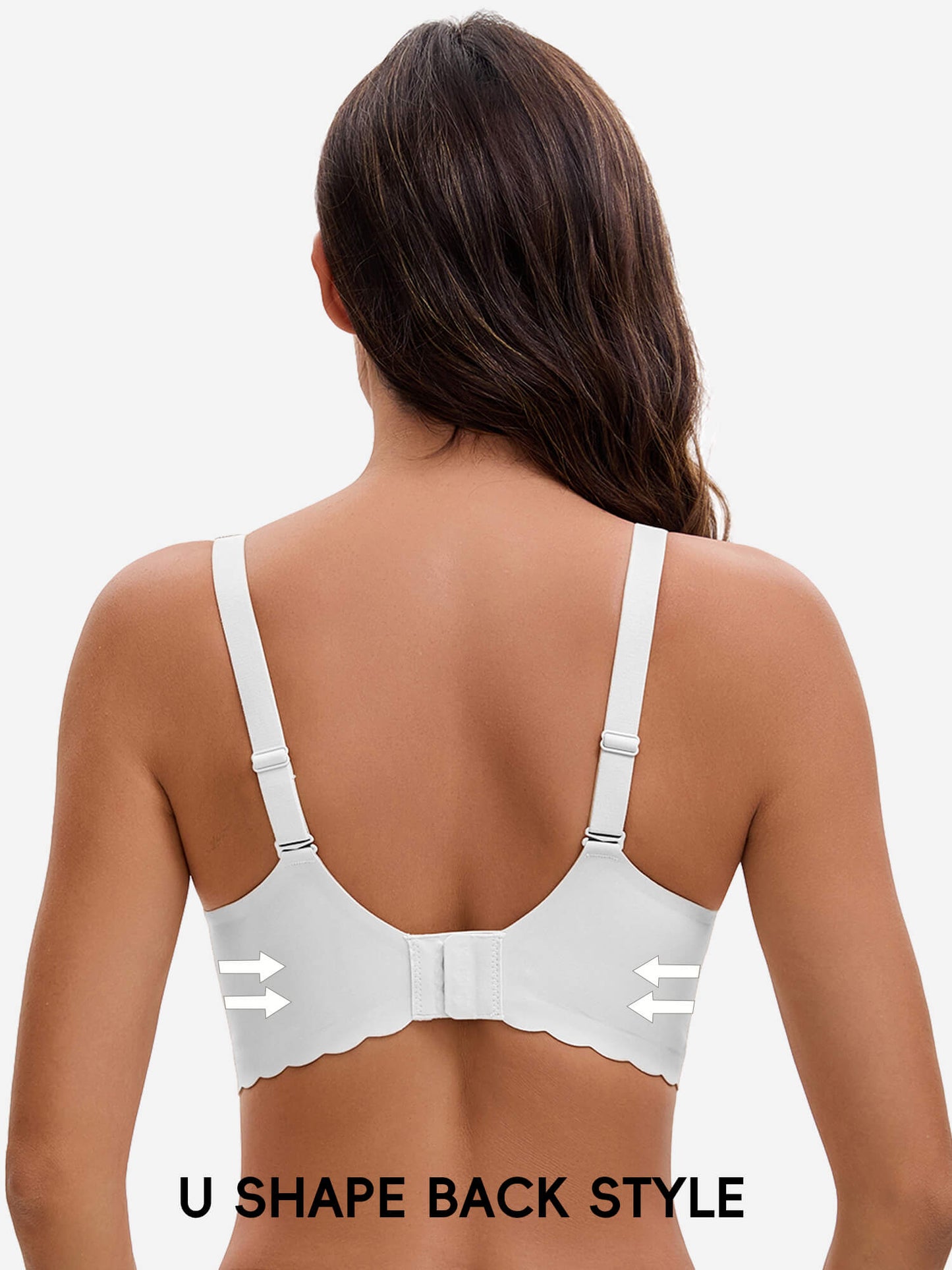 MANIFIQUE Jelly Bras for Women No Underwire Scalloped Push Up Wireless Bralettes Seamless Soft Comfort Everyday Tshirt Bra