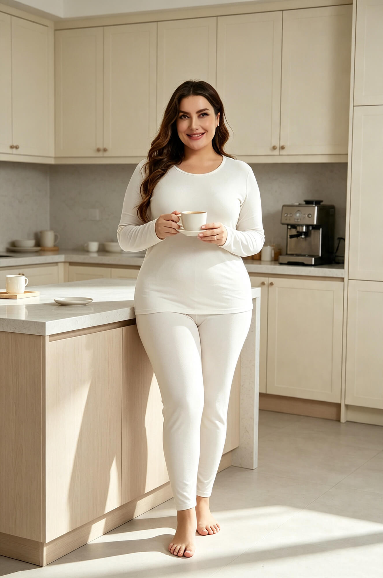 MANIFIQUE Plus Size Thermal Underwear for Women Long Johns Base Layer Top and Bottom Sets XL-5XL
