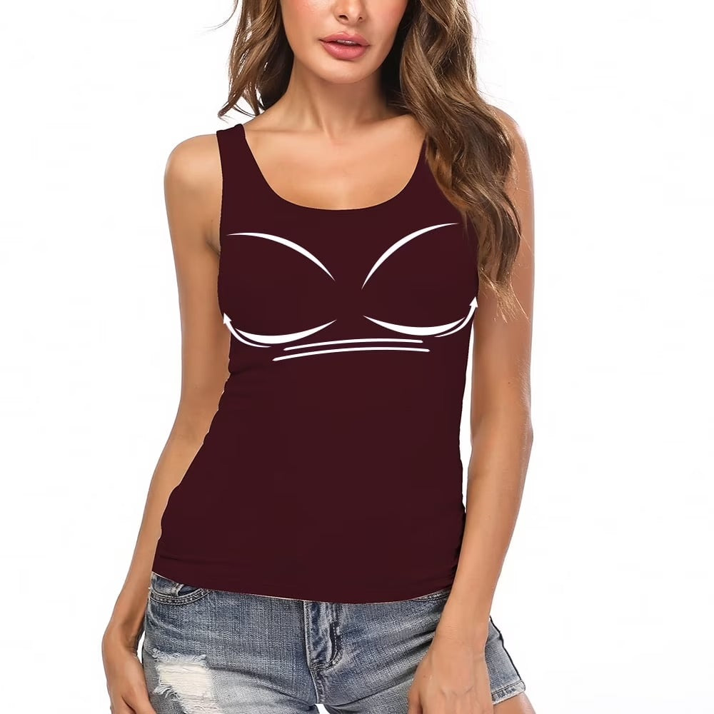 CARCOS Womens Tank Tops with Built in Shelf Bra Plus Size Basic Stretchy Padded Camisole Casual Layering Tanks Undershirt