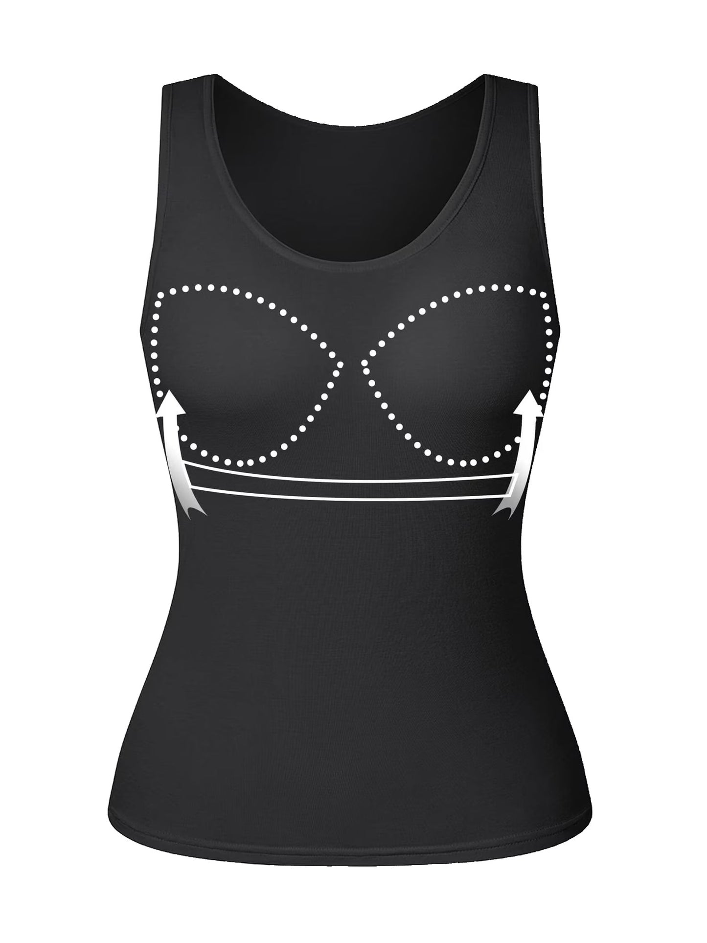 COMFREE Camisole with Built in Bra for Women Plus Size Tank Tops Wide Strap Tops(S-3XL)