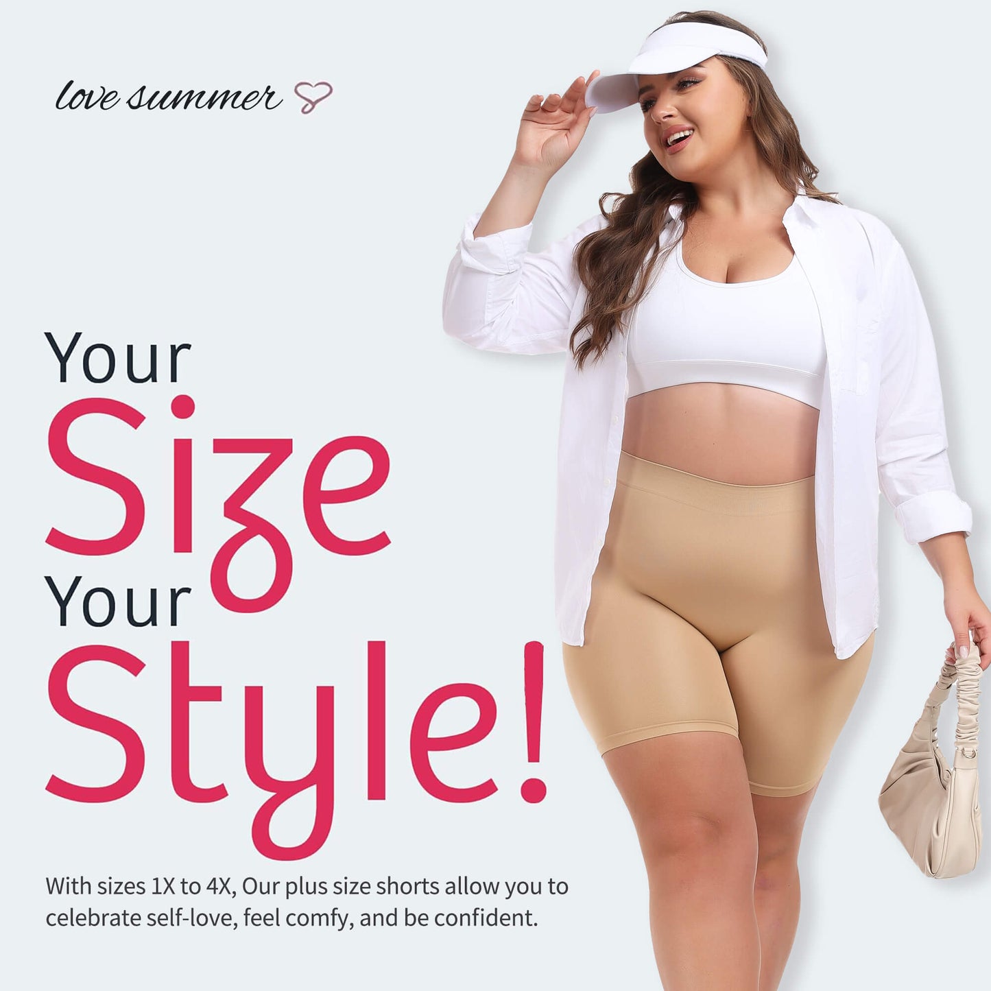 MANIFIQUE 3 Packs Plus Size Slip Shorts for Women Under Dress High Waisted Smoothing Shapewear Shorts