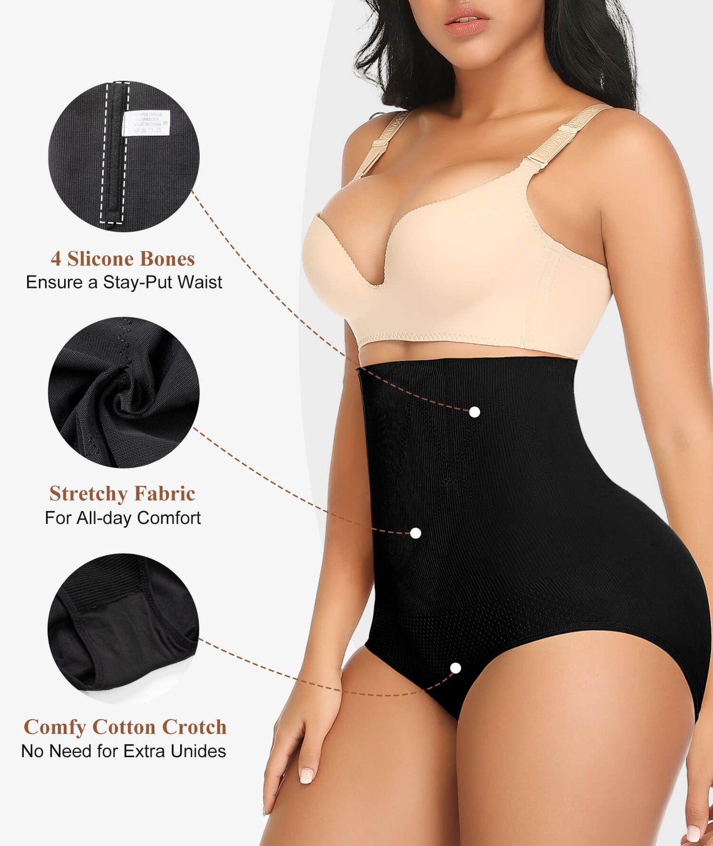 MANIFIQUE Shapewear for Women - Seamless Shapewear Tummy Control Panty, Body Shaper, Tummy Control Underwear for Women