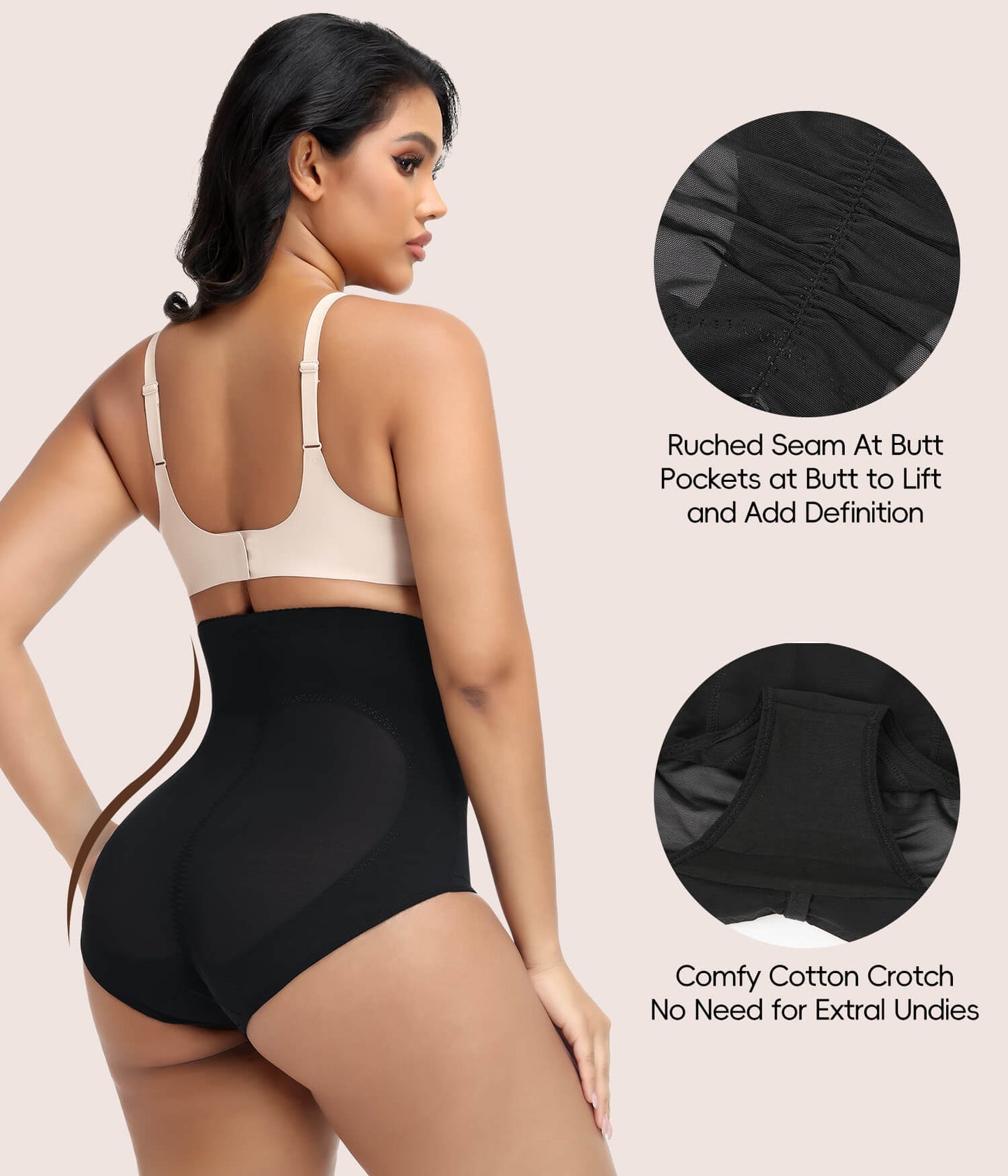 MANIFIQUE Tummy Control Shapewear for Women Faja Body Shaper Breathable High Waisted Butt Lifting Panties