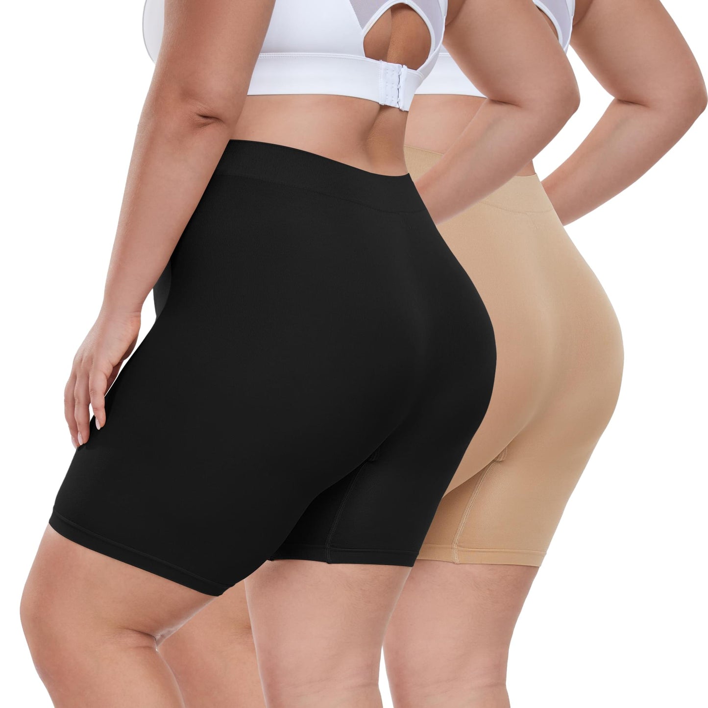 COMFREE Plus Size Women Slip Shorts for Under Dresses Anti-Chafing Underwear Smooth Summer Shorts XL-4XL