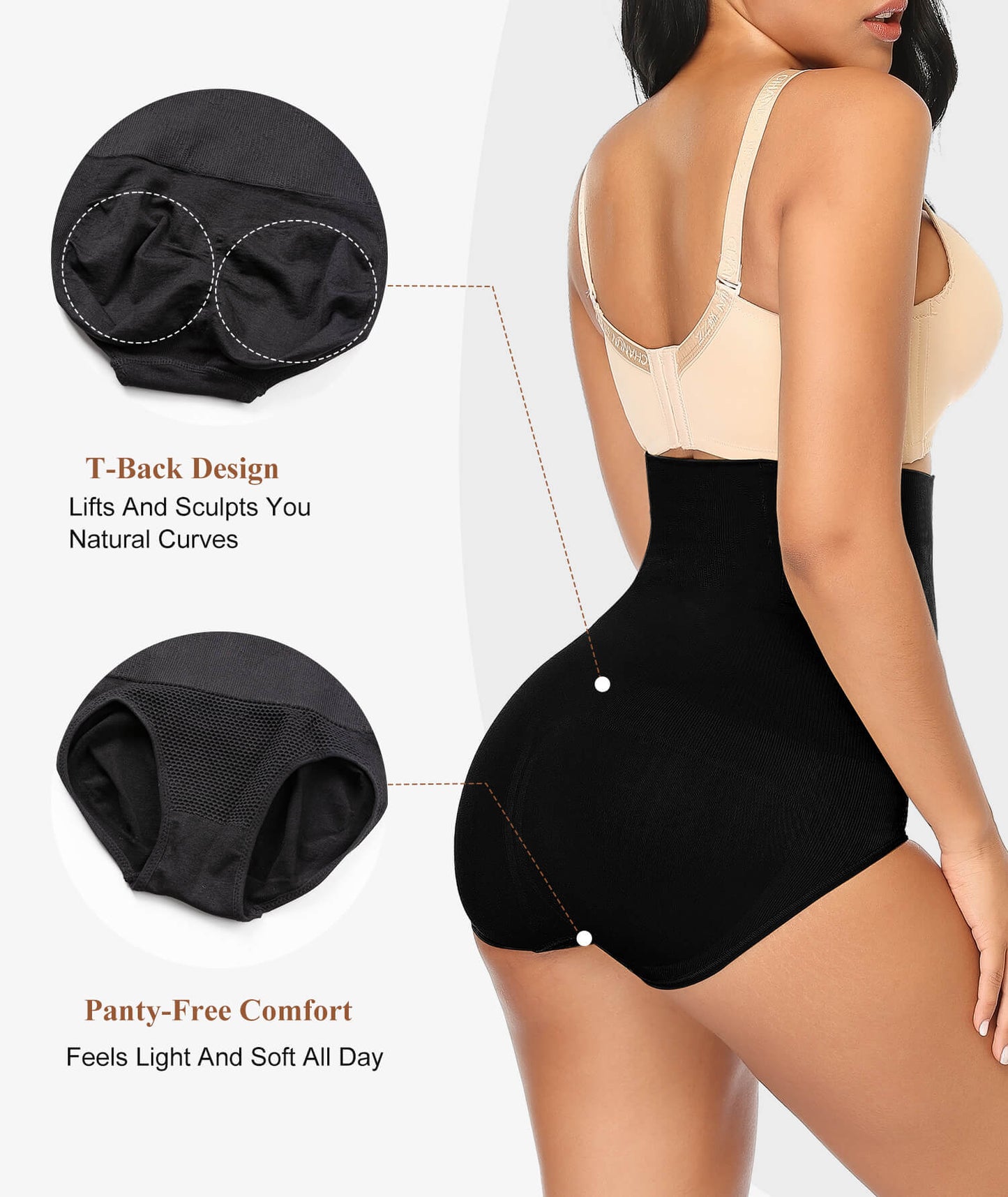 MANIFIQUE Shapewear for Women - Seamless Shapewear Tummy Control Panty, Body Shaper, Tummy Control Underwear for Women