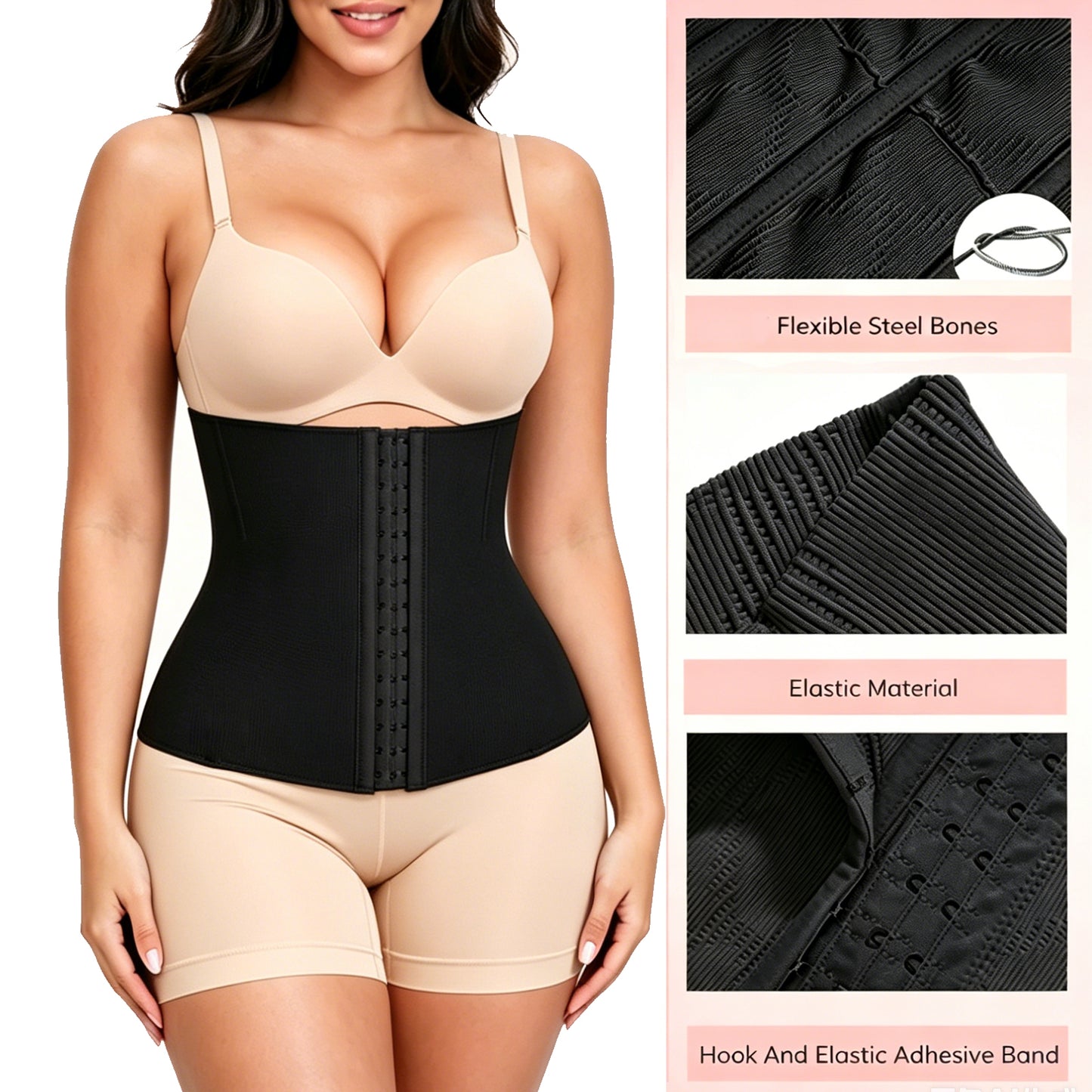 Vaslanda Waist Trainer Corset Shapewear Tummy Control Corset Waist Cincher Shapewear for Women Faja Postpartum Belly Band Wrap