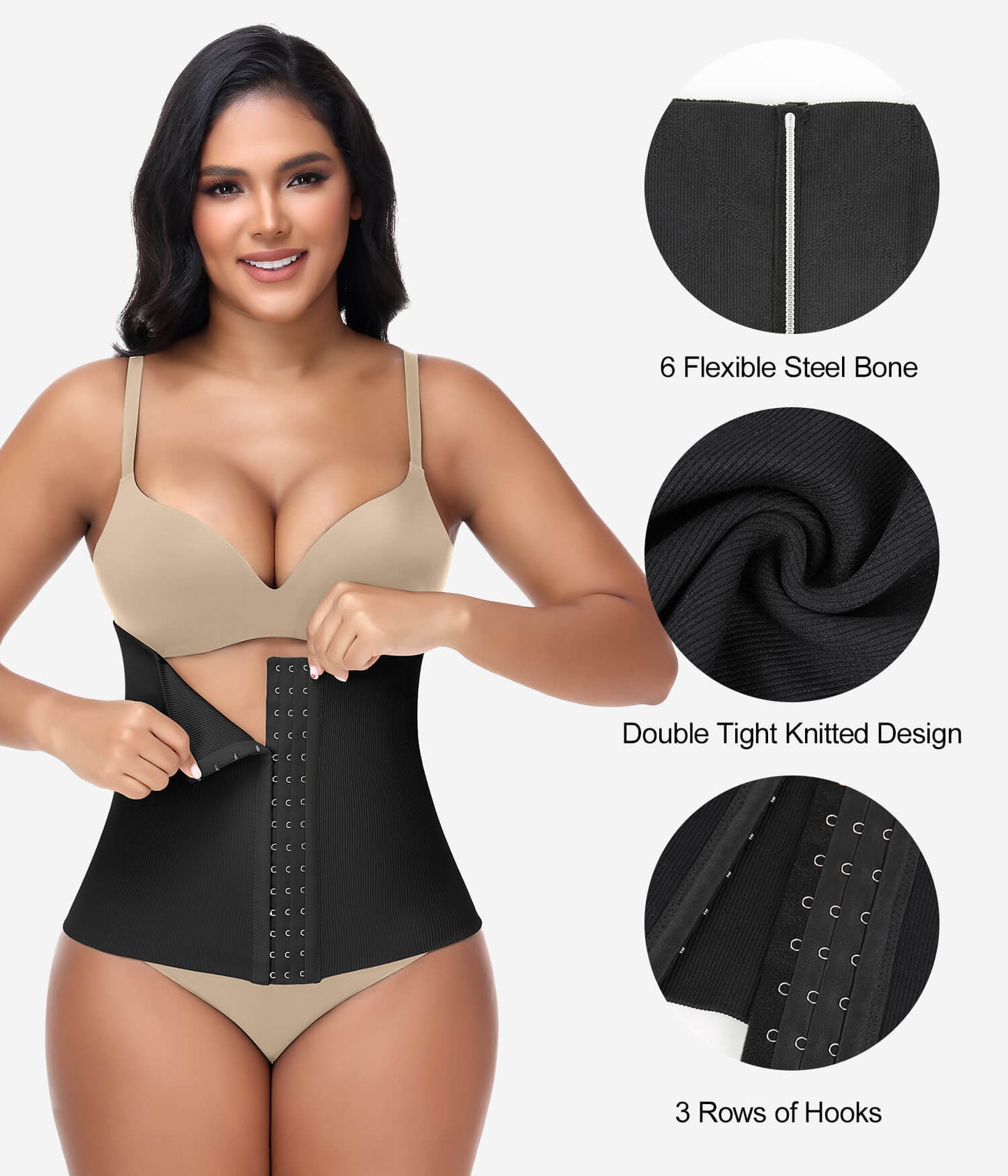 MANIFIQUE Waist Trainer for Women Tummy Control Shapewear Waist Cincher Faja Postpartum Belly Band Wrap