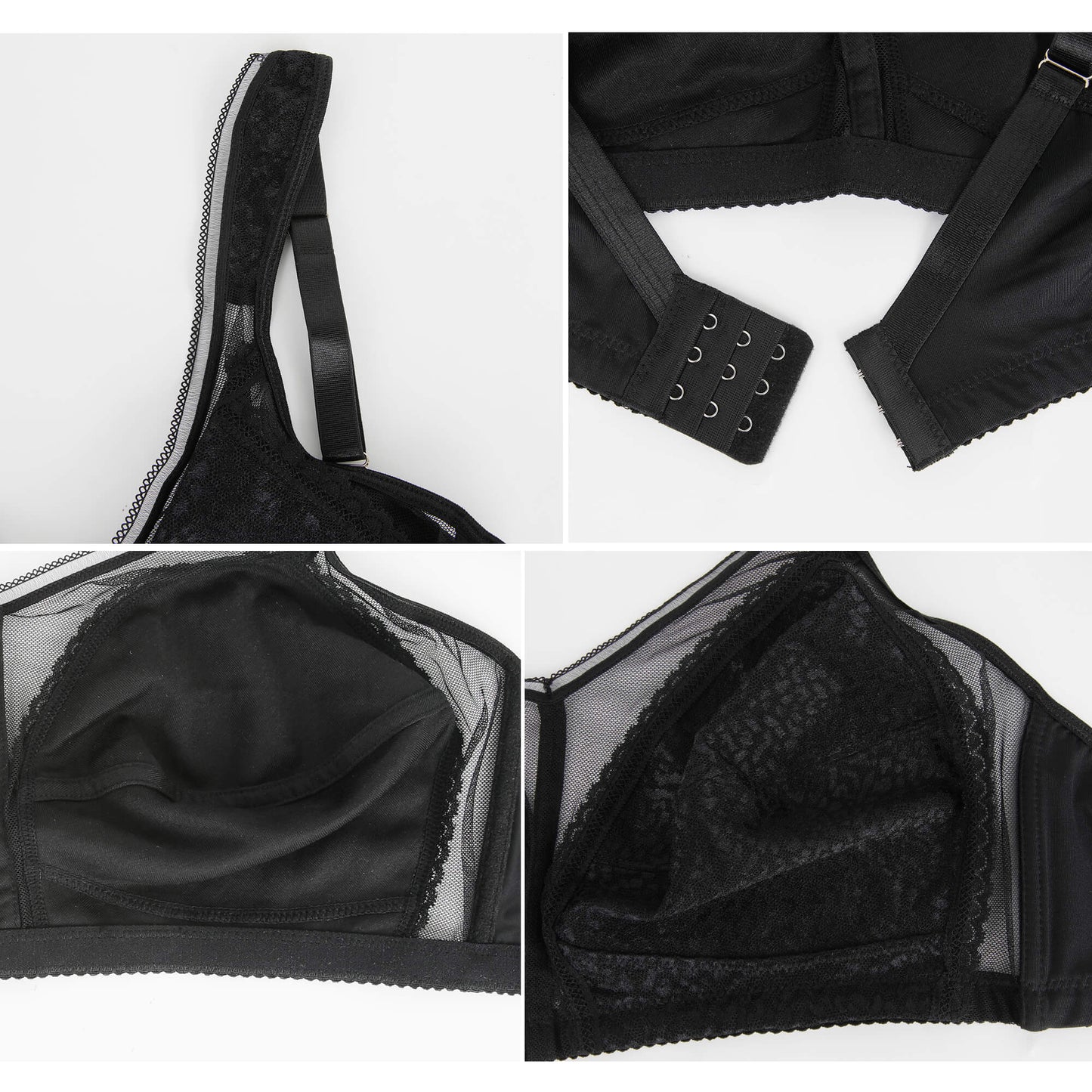 MANIFIQUE Women's Full Figure Minimizer Bras Comfort Large Busts Wire-Free Non Padded Plus Size Bra