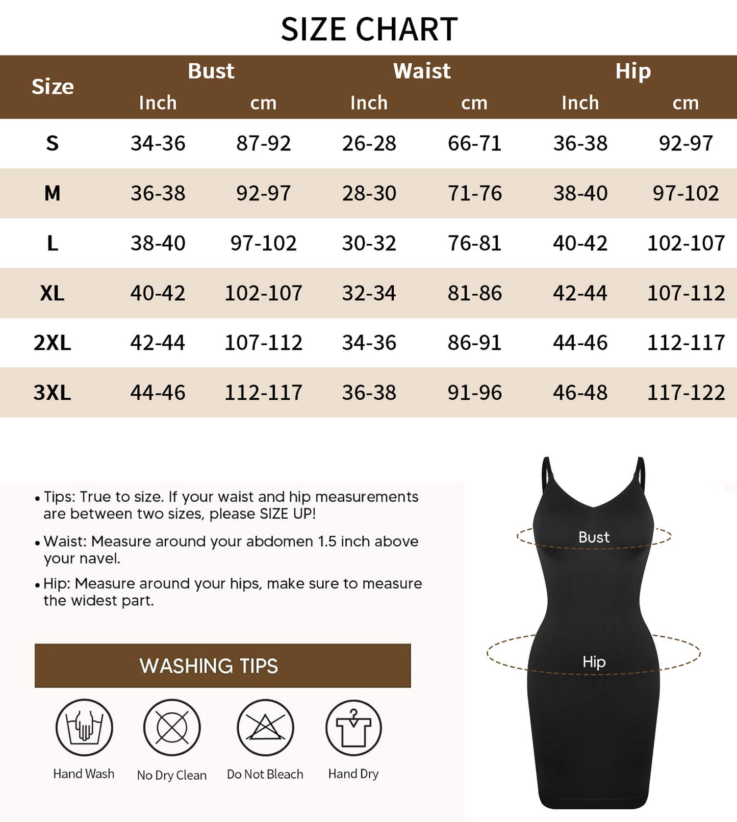 MANIFIQUE Women Shapewear Dress Full Slip Tummy Control Body Shaper V Neck Adjustable Spaghetti Strap