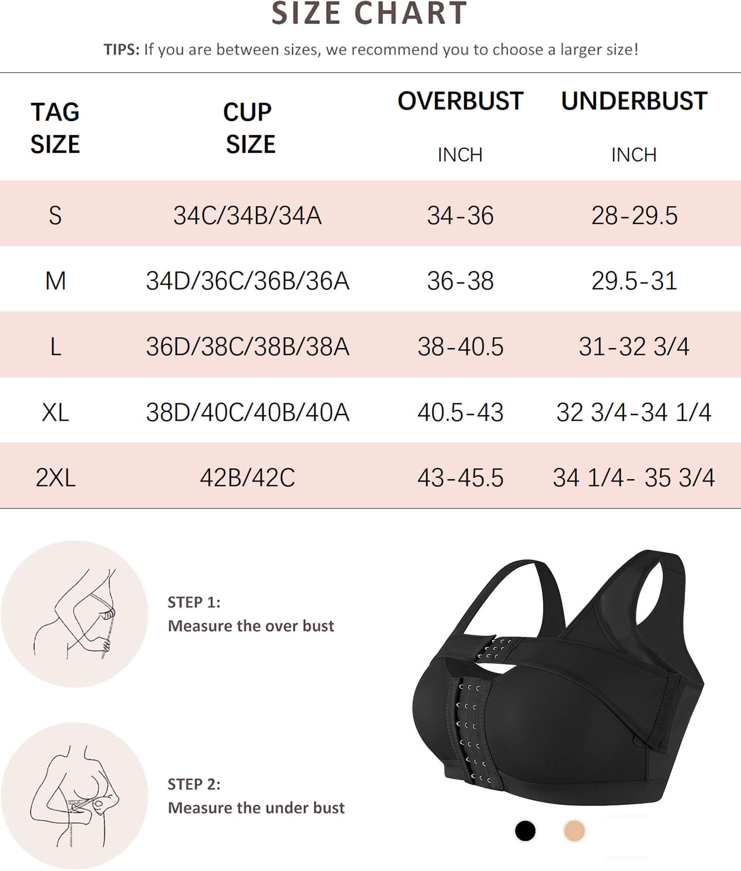 MANIFIQUE Surgical Bra Compression Post Surgery Bra for Women Front Closure Bra with Breast Support Band