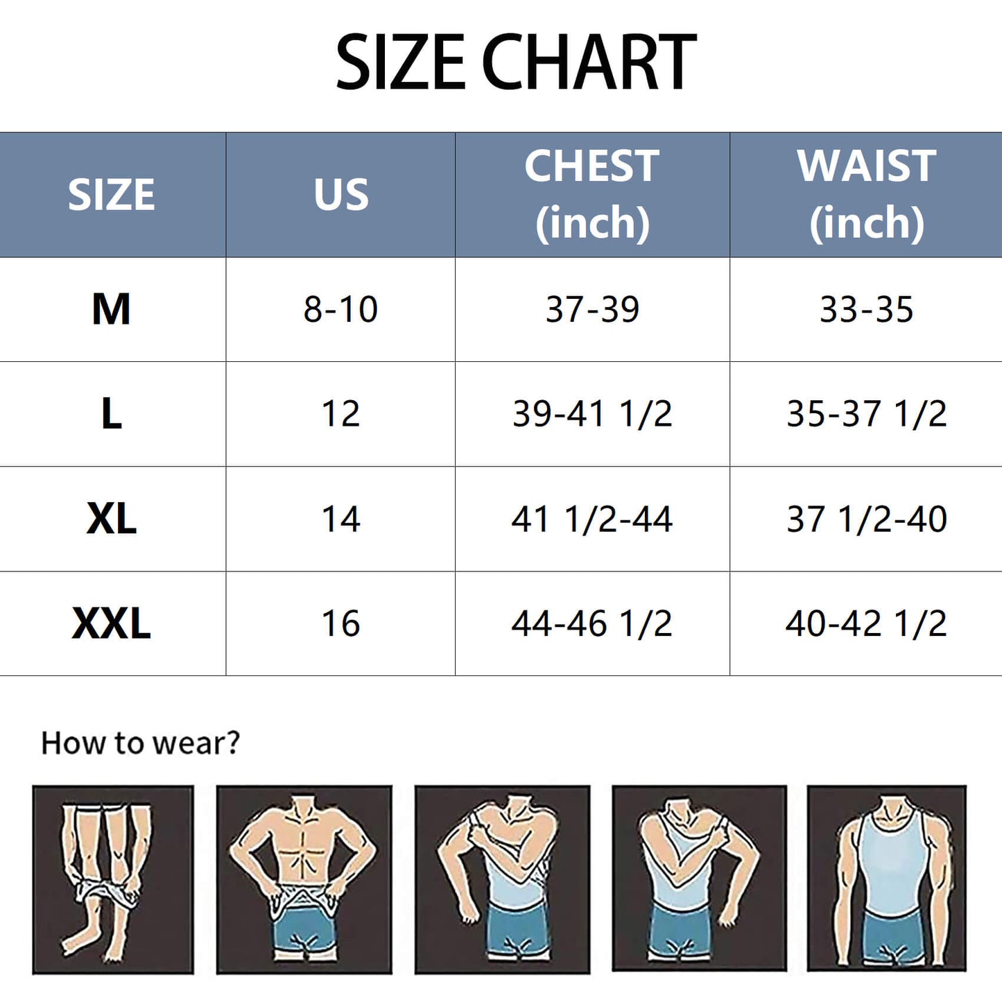 MANIFIQUE Compression Shirt Men Slimming Undershirt Body Shaper Vest, Gynecomastia Compression Tank Top, Shapewear Tummy Control