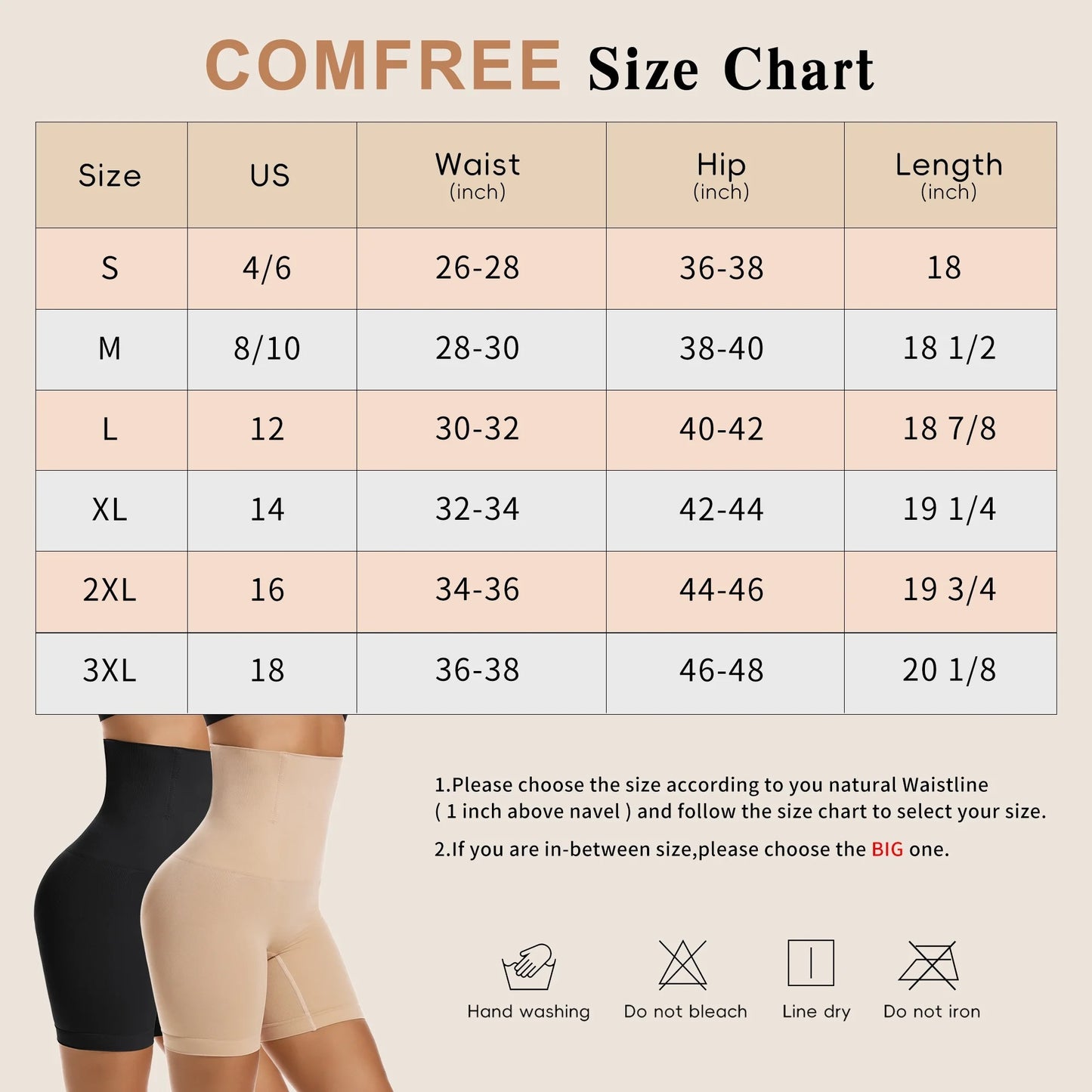 COMFREE Shapewear Shorts for Women Tummy Control High Waist Body Shaper Compression Thigh Slimmer Butt Lifter Panties