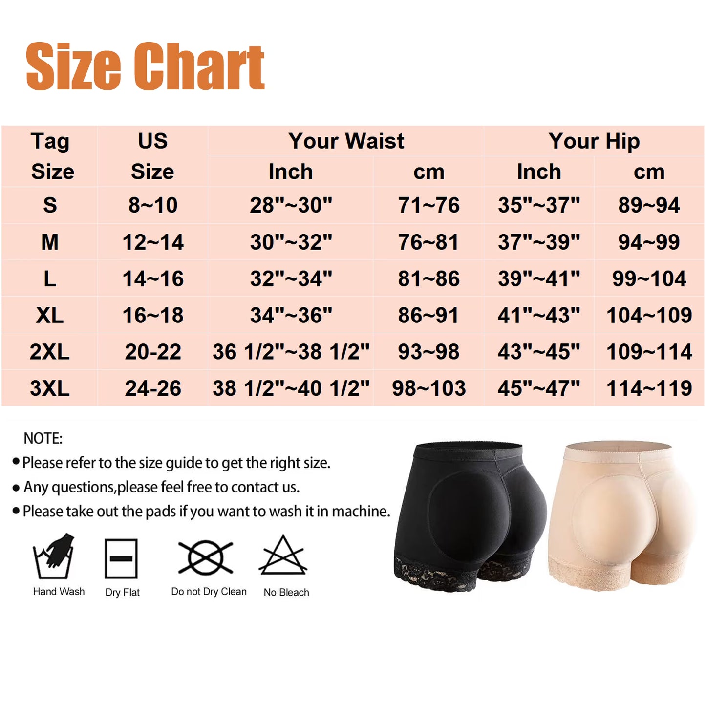 MISS MOLY Women Lace Padded Seamless Butt Lifter Hip Enhancer Shaper Panties Underwear  "