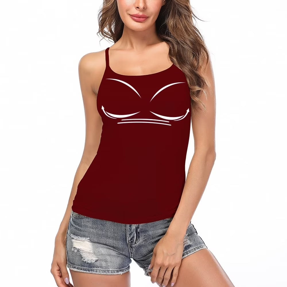 CARCOS Womens Tank Tops with Built in Shelf Bra Plus Size Basic Stretchy Padded Camisole Casual Layering Tanks Undershirt