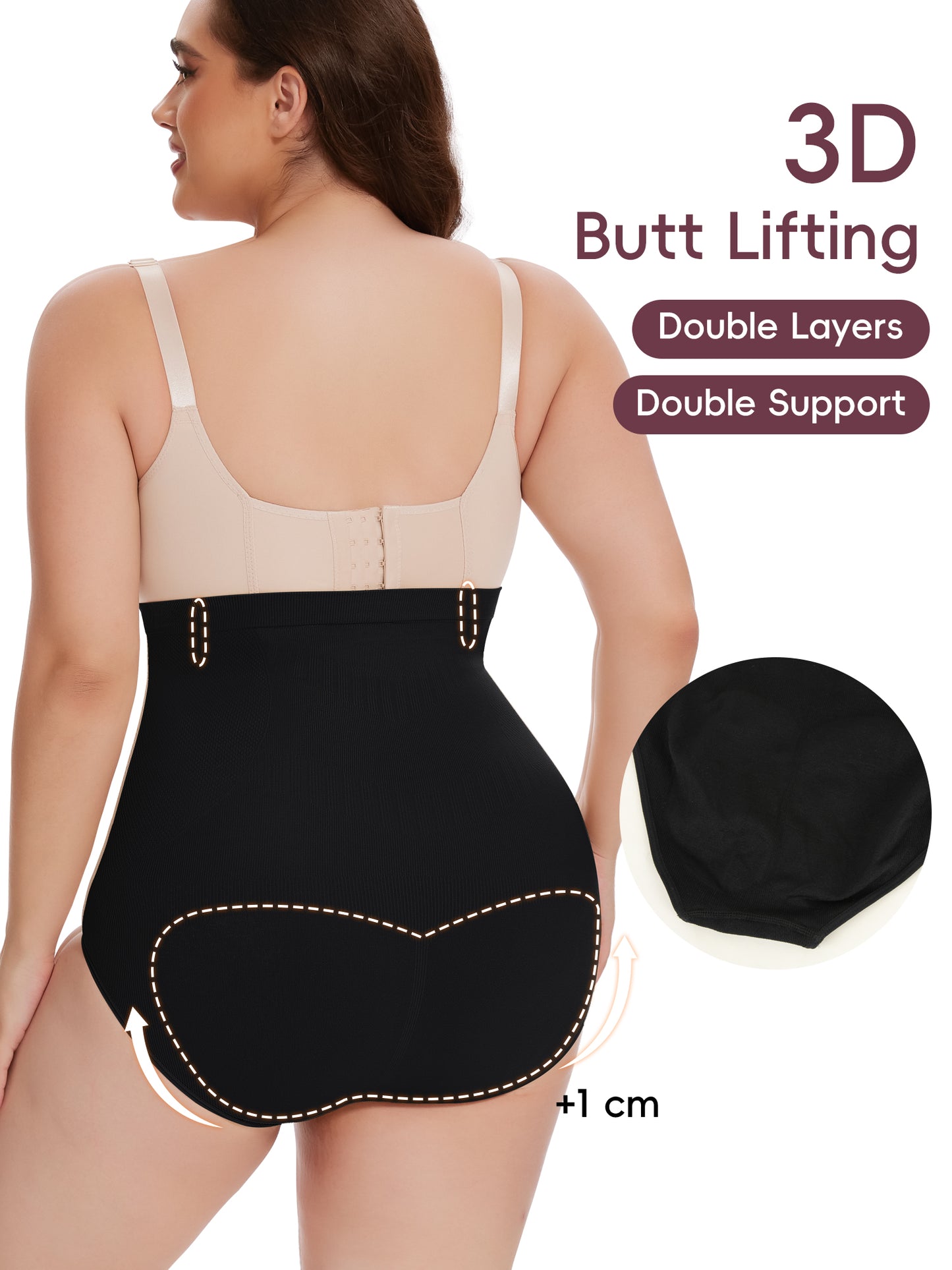 MISS MOLY Womens Plus Size Shapewear Panties Tummy Control High Waist Body Shaper