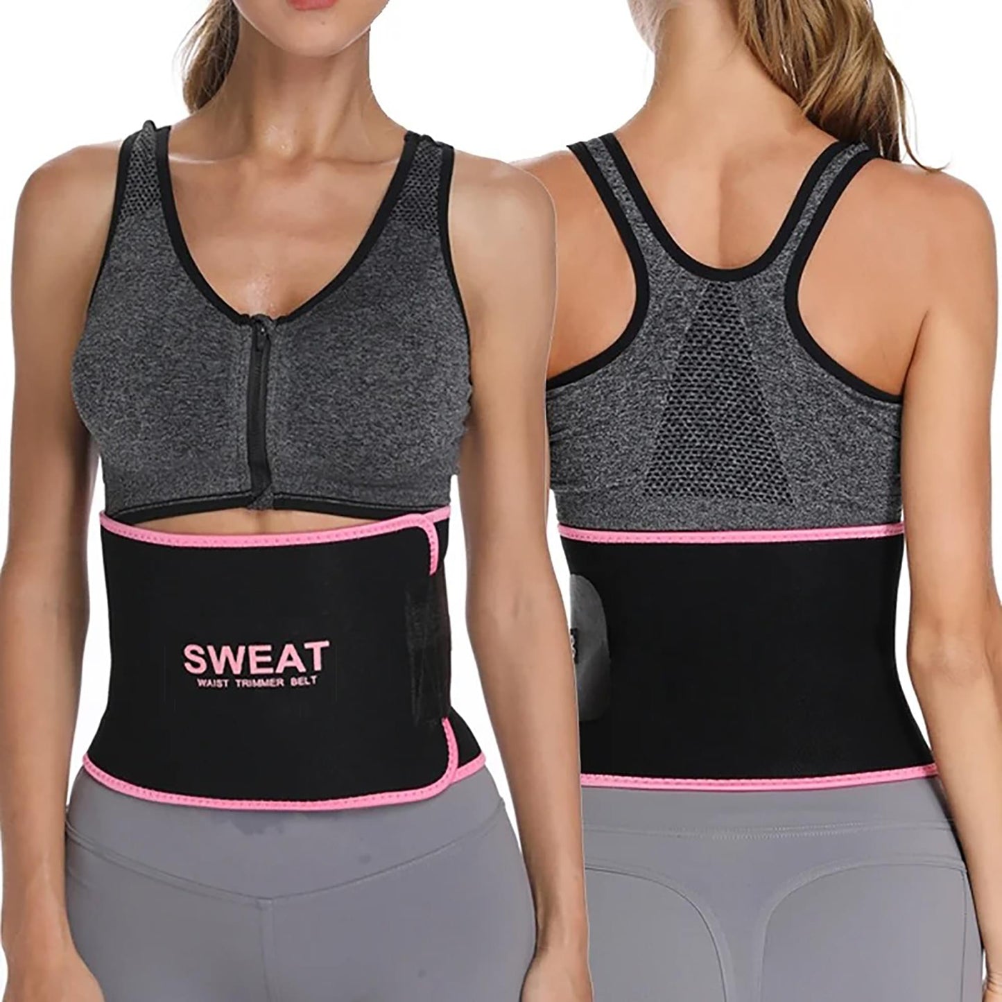 FITVALEN Sweat Waist Trimmer for Women Premium Tummy Control Girdle Neoprene Ab Belt Sauna Suit