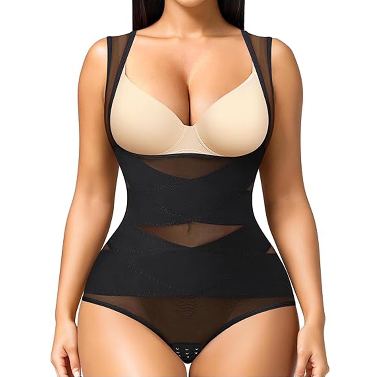 MISS COCOLI Shapewear for Women Waist Trainer Tummy Control Plus Size Body Shaper Compression Bodysuit